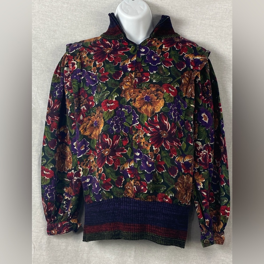 Leslie Fay vintage floral top